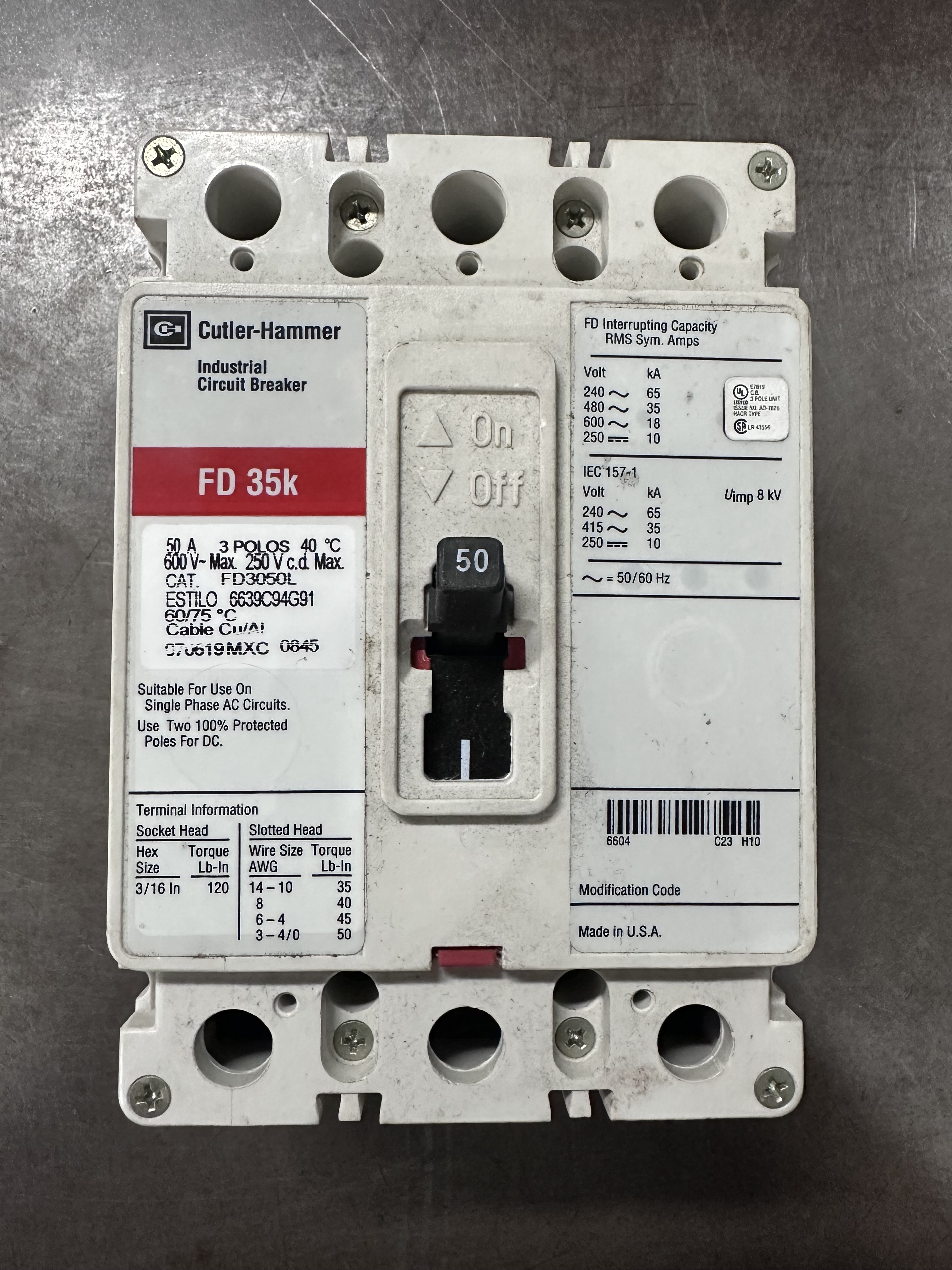 Cutler Hammer Circuit Breakers